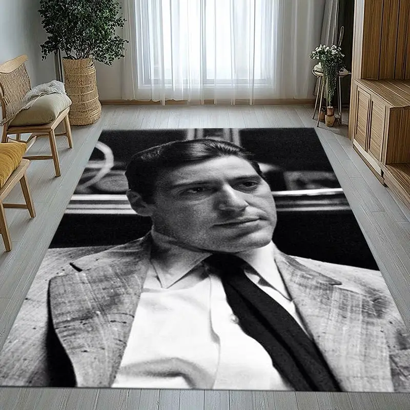 Retro Movie The Godfather Vito Corleone Soft Non-Slip Area Rug for Living Room,Bedroom Playroom Carpet Mat for Sofa,Home Decor