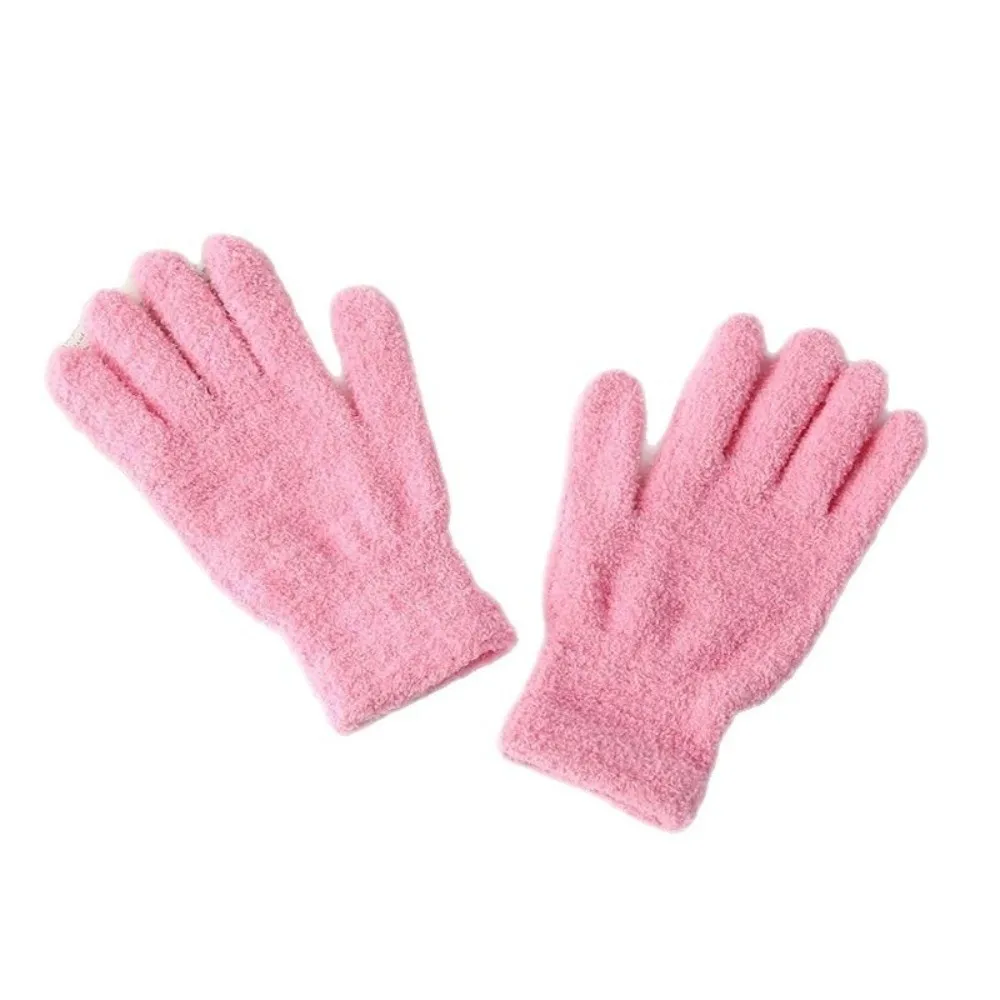 Fashion Thickened Furry Gloves Cold-proof Solid Color Winter Gloves Windproof Warm Mink Velvet Gloves Winter