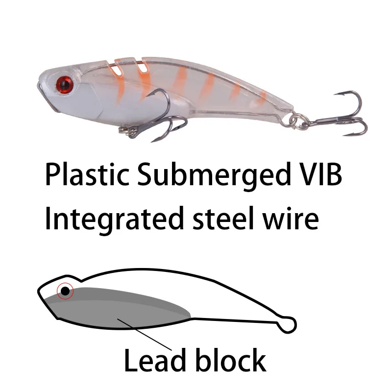 

Metal VIB Fishing Lure with Feather Strength Hooks, Fishing Tackle, Swimbait Bass Wobbler, Sinking Bait, 13G, 18g, 25g, 30g, 1Pc