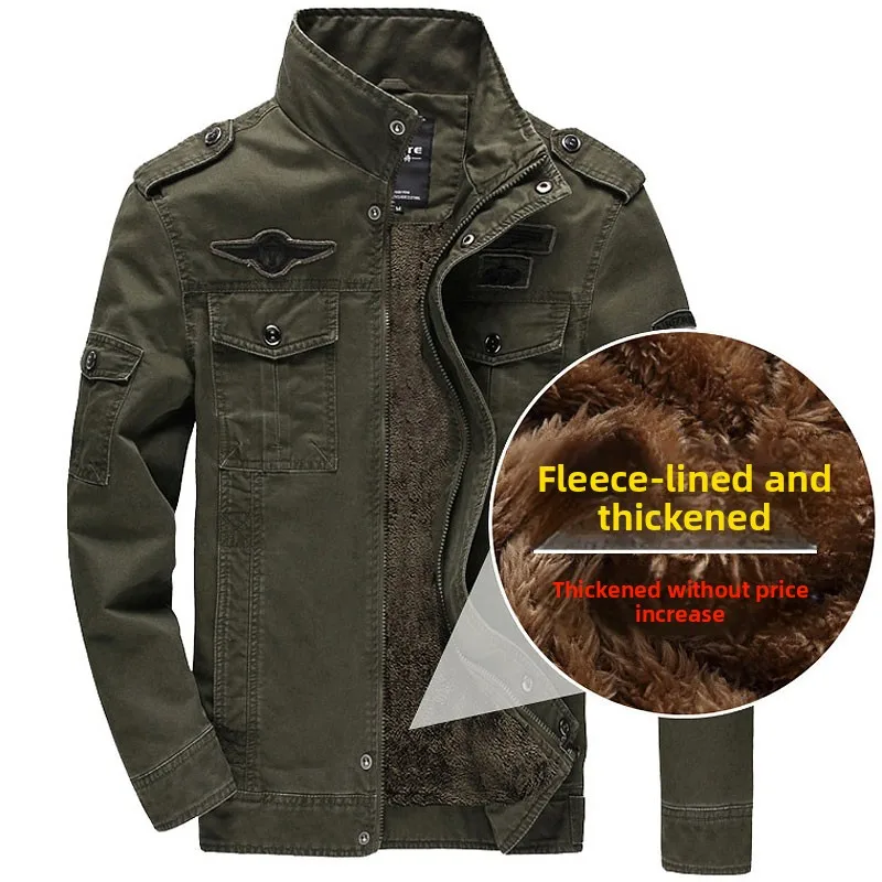 

Мужская военная куртка больших размеров, повседневная, для активного отдыха, городская, модная, с длинными рукавами, ветрозащитная, с наполнителем из полиэстера, воротник-стойка, на молнии