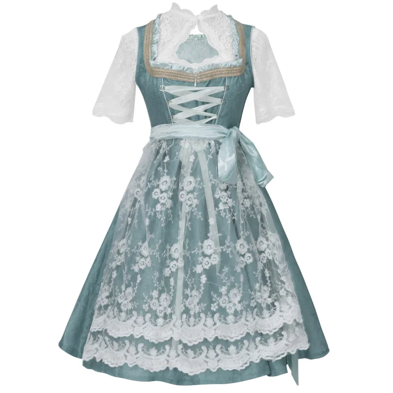 Oktoberfest-Kostüm für Damen, traditionelles bayerisches Dirndl-Kleid, Mädchen-Bierfest-Kostüm, Halloween-Party-Outfit.