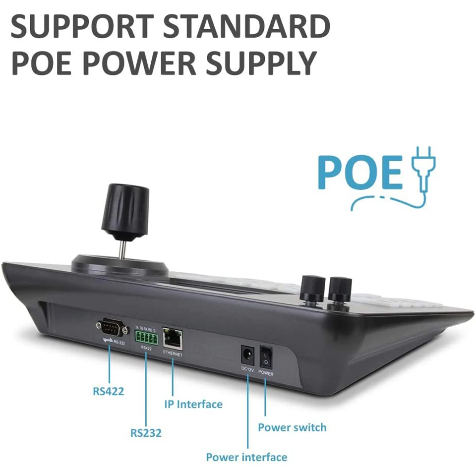 4D Network PTZ Teclado Controlador 5 polegada Industrial Tela LCD Controle Joystick IP Para POE ONVIF Câmeras PTZ Live Stream