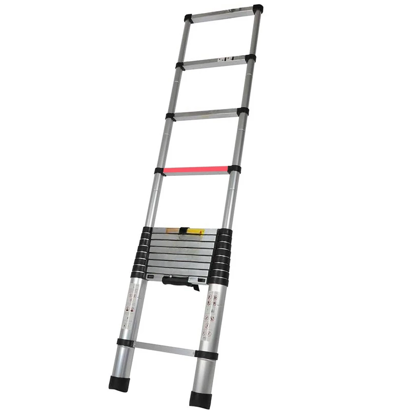 Aluminum alloy telescopic ladder 12.5FT 3.8m portable bamboo ladder single-sided folding ladder