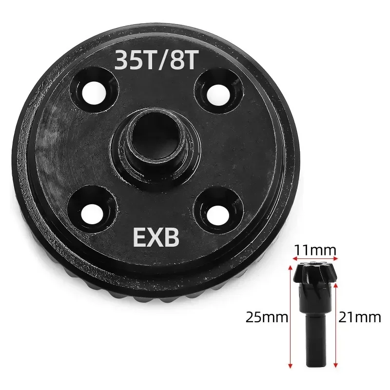 35T 8T Steel Differential Ring Gear Pinion Gear ARA310980 for ARRMA 1/7 MOJAVE 1/8 KRATON EXB RC Car Upgrade Parts Accessories