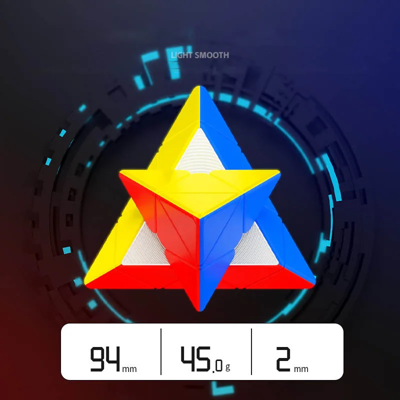 Cubo mágico piramidal S2 de tres/cuarto orden para principiantes, diversión creativa, rotación suave, juguetes de cubo mágico en forma de orden alta