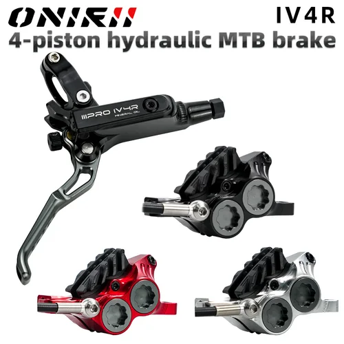 IIIPRO IV4R freno hidráulico de disco de 4 pistones MTB AM DH freno de bicicleta 82/145cm CNC Tech aceite Mineral para bicicleta de escalada XC de montaña