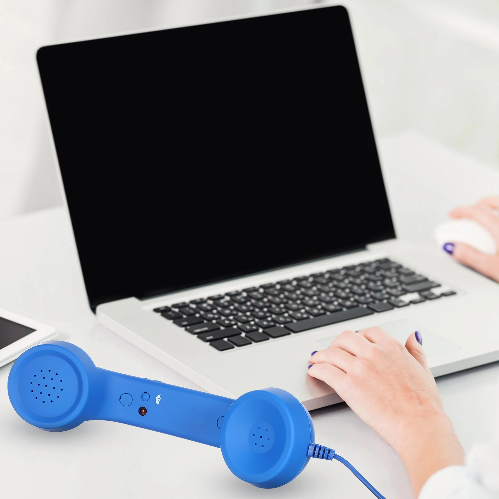 

3.5mm Retro Telephone for Classic Cell Phones Noise Reduction Radiation Proof Soft Compatible with All