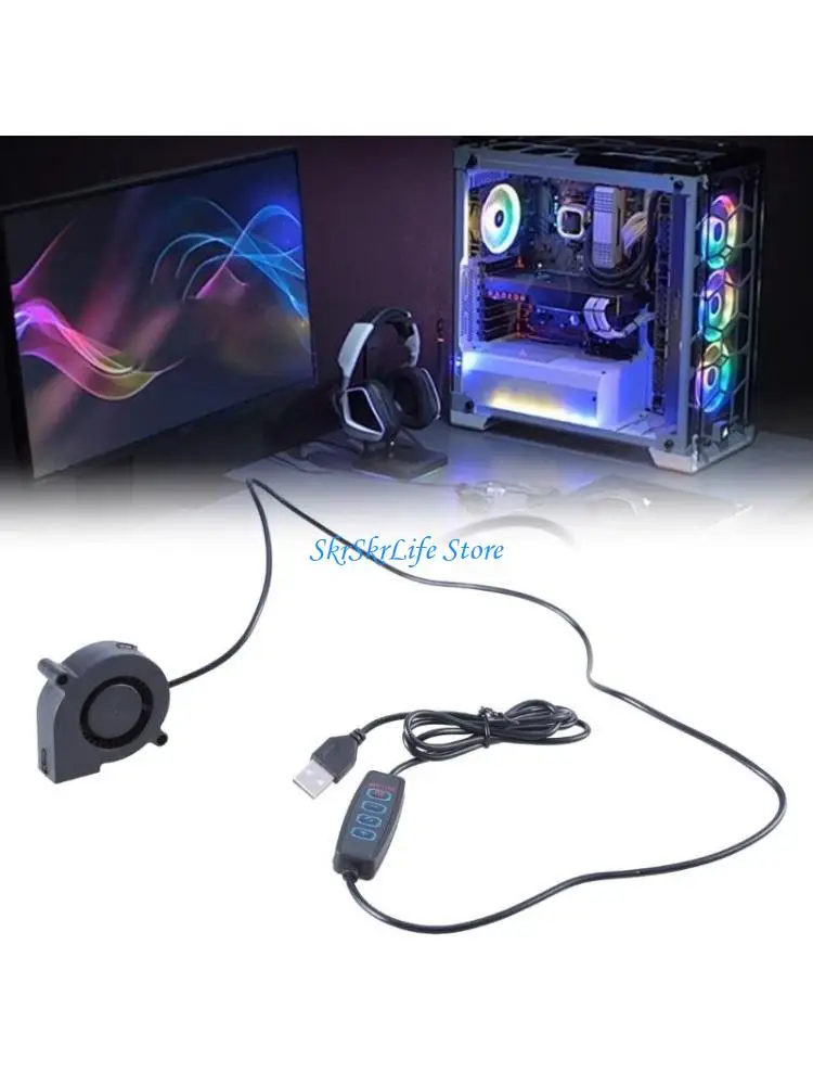 

E65E 5015 Cooling USB Blower Fan Printer 5V Fan Blower Cooling Fan for 3D Printer