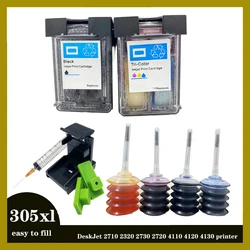 einkshop for hp 305 Refillable Ink Cartridge Replacement For hp 305 xl 305xl DeskJet 2710 2320 2730 2720 4110 4120 4130 printer