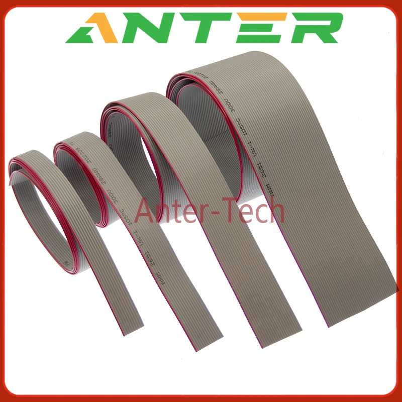 1Meter 6P/10P/12P/14P/16P/20P/40P 1.27mm PITCH Grey Flat Ribbon Cable 6/8/10/16/20/40 Pin 28AWG WIRE for IDC FC 2.54MM Connector