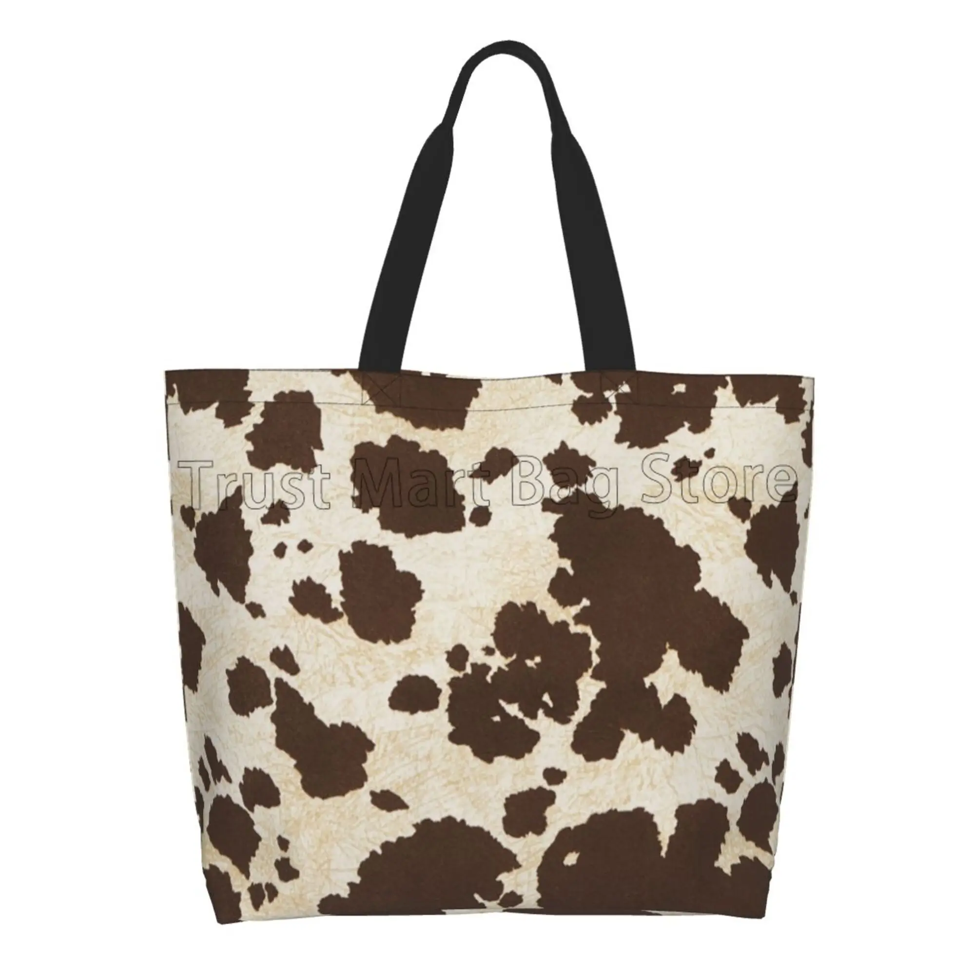 Cute Cow Print Tote Bag Cow Print Sling Bag Travel Reusable Grocery Shopping Bag Tote Gifts for Women Men