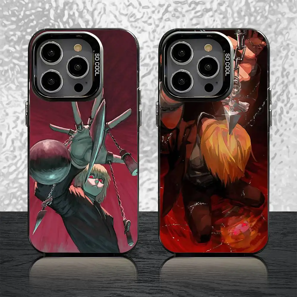 

Anime Kurapika H-Hunterpedia Phone Case For iPhone 16,15,14,13,12,11,Pro,Max,Plus,Mini,SE Black Candy Matte Shockproof Cover