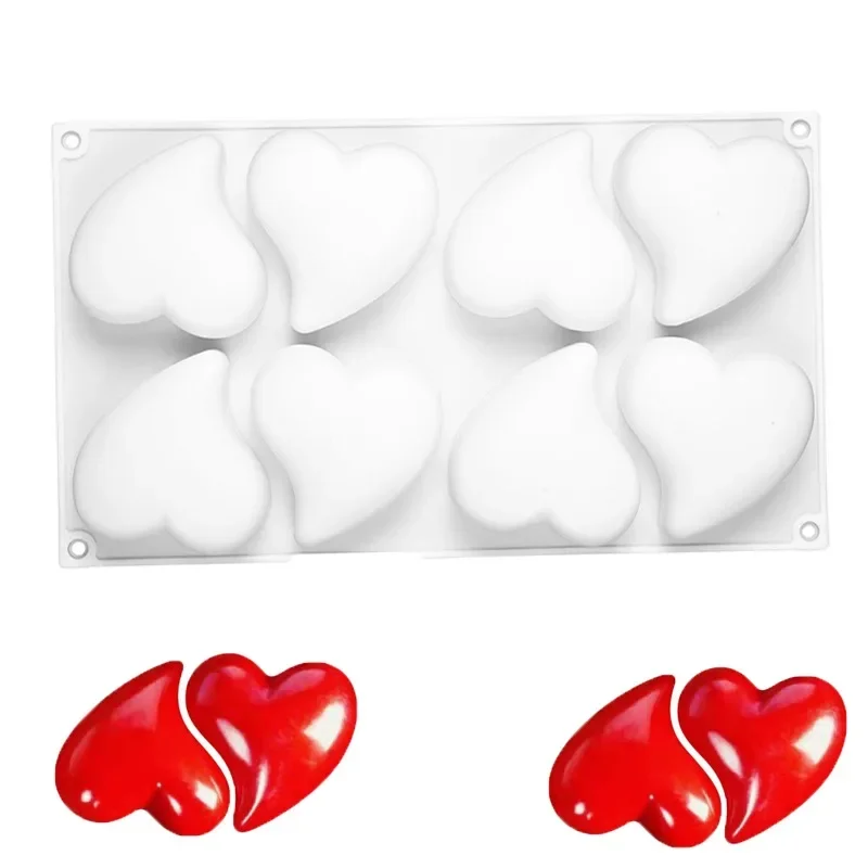 

3D Heart Silicone Chocolate Mold Pastry Mousse Cake Bakeware Accessories Molds DIY Candy Ice Cubes Biscuit Pastry Baking Mould