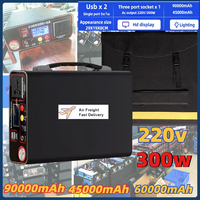 300W 220V Portable Power Station  Solar Generator Outdoor Camping Emergency Mobile Power Bank 90000mAh LiFePO4 Backup Battery