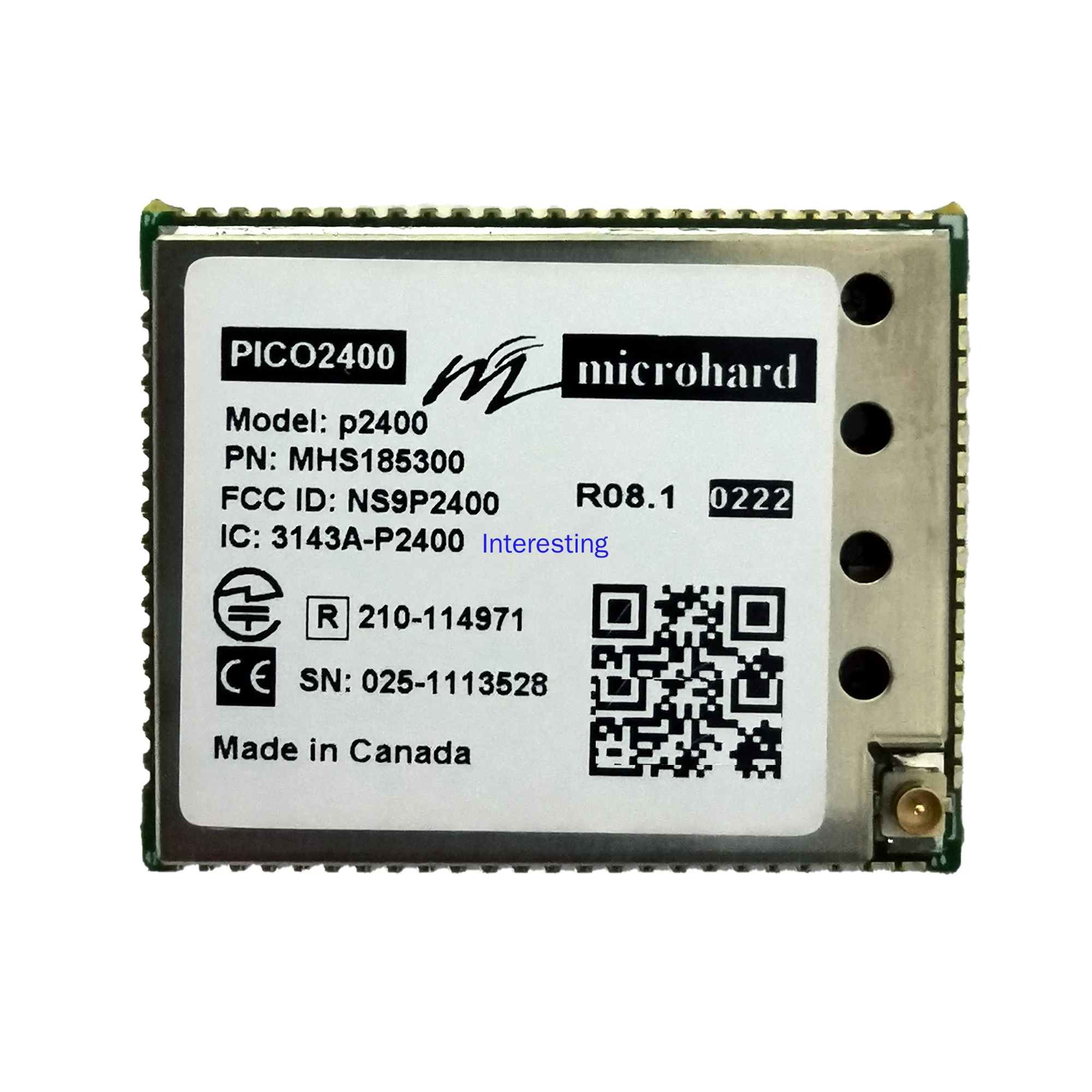 

P2400 Wireless Data Transmission Module 2.4G 1W 50KM Original Authentic MHS185300