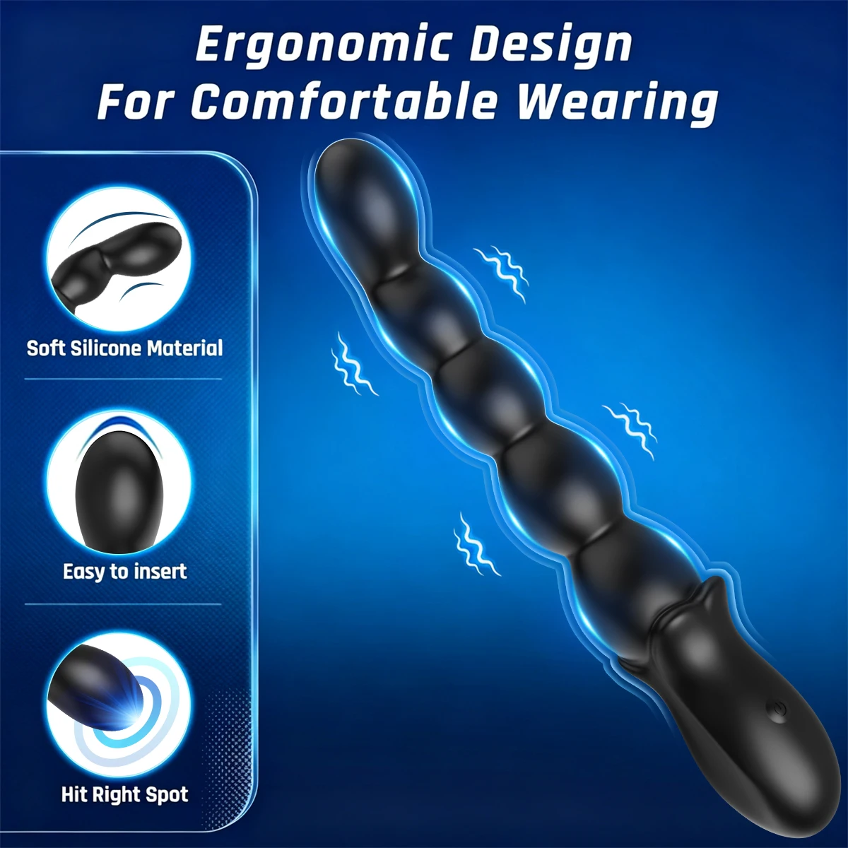 10 Vibrating Anal Bead Prostate Massager APP Control Butt Plug Adult Sex Toy for Male Beginners and Female Partners view 3