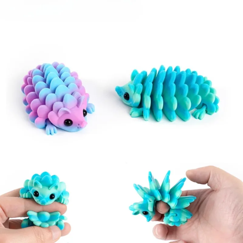 „3D-gedrucktes bewegliches Igelspielzeug – niedliche bewegliche Schreibtischdekoration für Zuhause und Büros, lustiges Sammlergeschenk für Tierliebhaber“