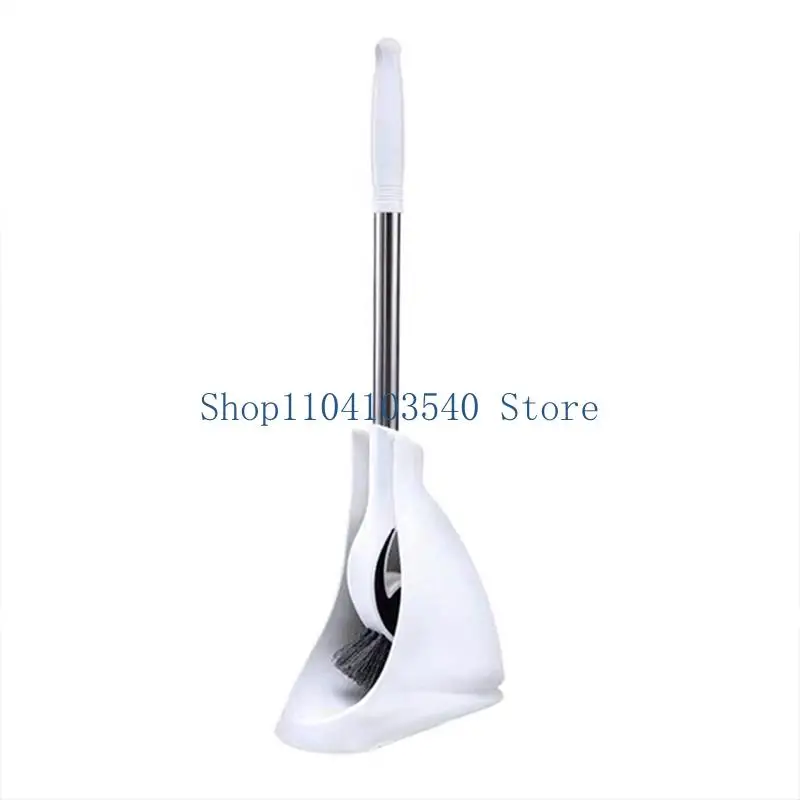 02DC Strong Plastic Toilet Brush & Holder Set Space Saving Toilet Brush Tool Set for Easy Maintenance & Long Service Use