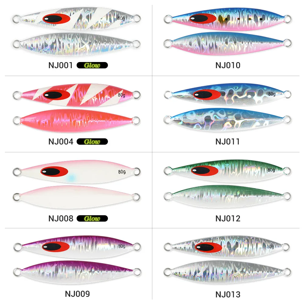 NOEBY Slow Jigging Lures Saltwater 60g 80g 100g 150g 220g Metal Jigs Fishing Lure Isca Artificial for Sea Fishing Equipment