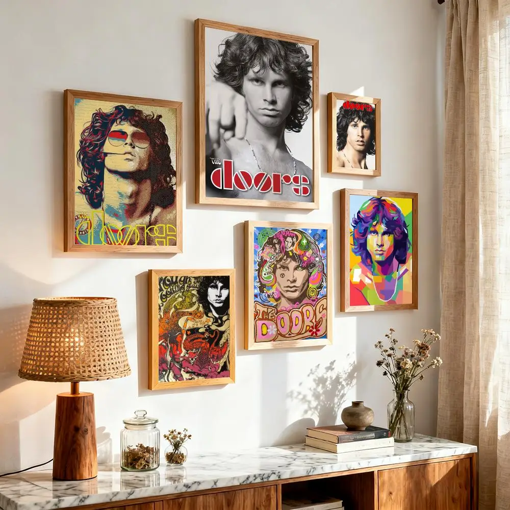 Singer J-JIM MORRISON Art Painting Calligraphy Aesthetic Canvas Wall Poster Modern Room Bedroom Cafe Wall Artwork