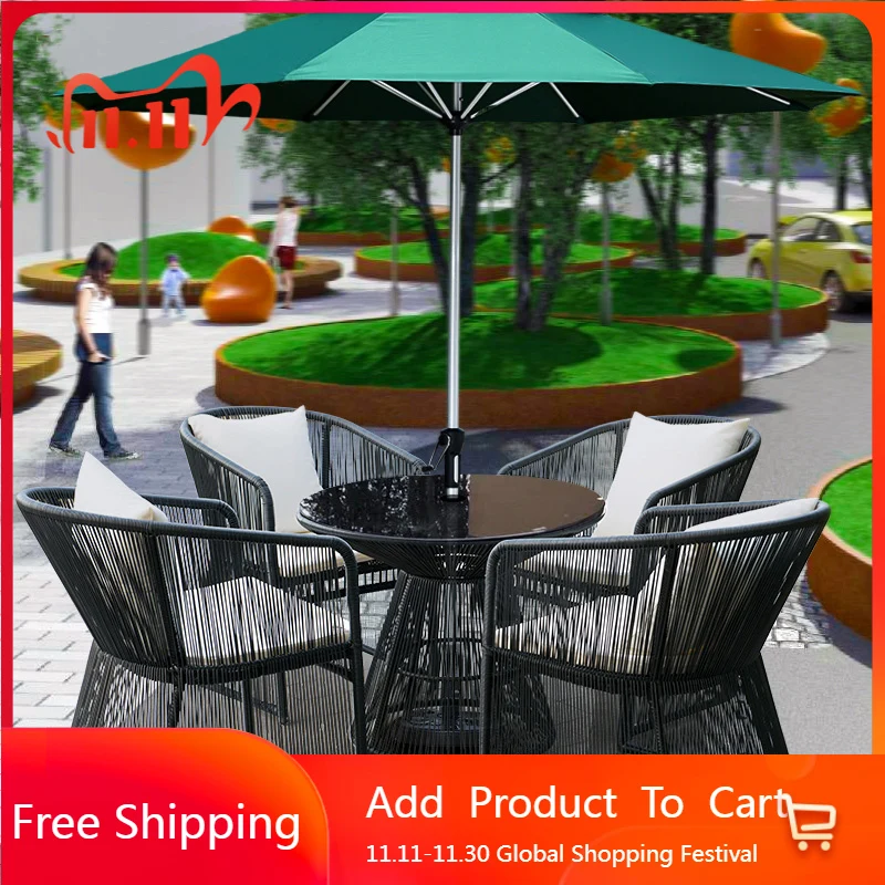 Set Furnitur Taman Bergerak Lounge Meja Belajar Luar Ruangan Meja Lorong Tengah Furnitur Komersial Mesa Piknik Poker Gaming Mewah