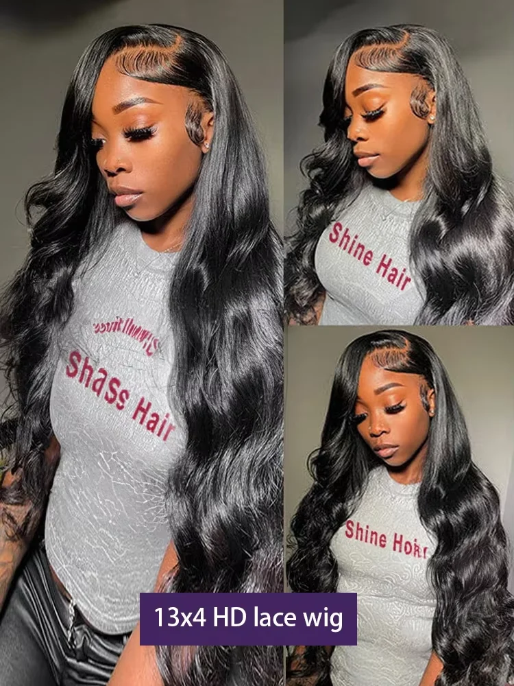 250 الكثافة 13x6 الدانتيل الجبهة خصلات الشعر المستعار الإنسان 30 40 بوصة HD شفافة الجسم موجة باروكة من شعر طبيعي البرازيلي ريمي شعر مستعار للنساء السود