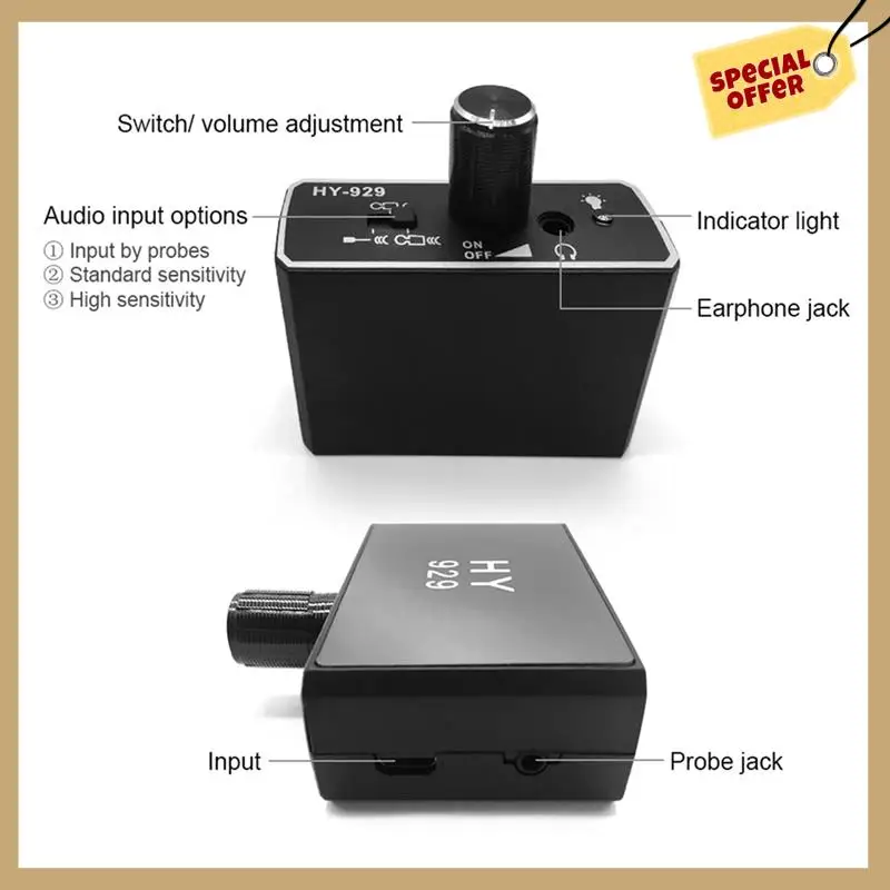 Water Pipe Leak Detector Sensor High Sensitivity Locator Forsite Construction EU Plug