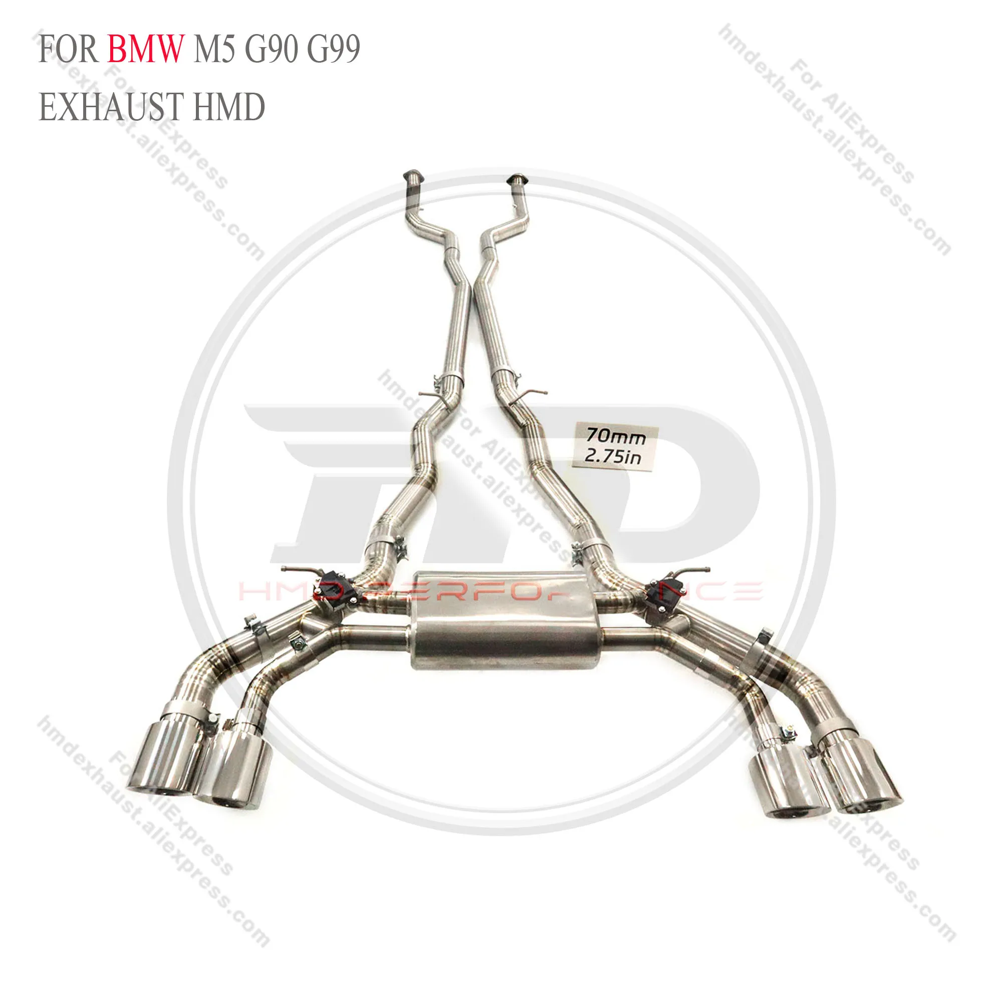 

HMD Intelligent Valve Titanium Catback for BMW M5 G90 / G99 — Performance Certified, Adaptive Sound & Multi-Mode Control
