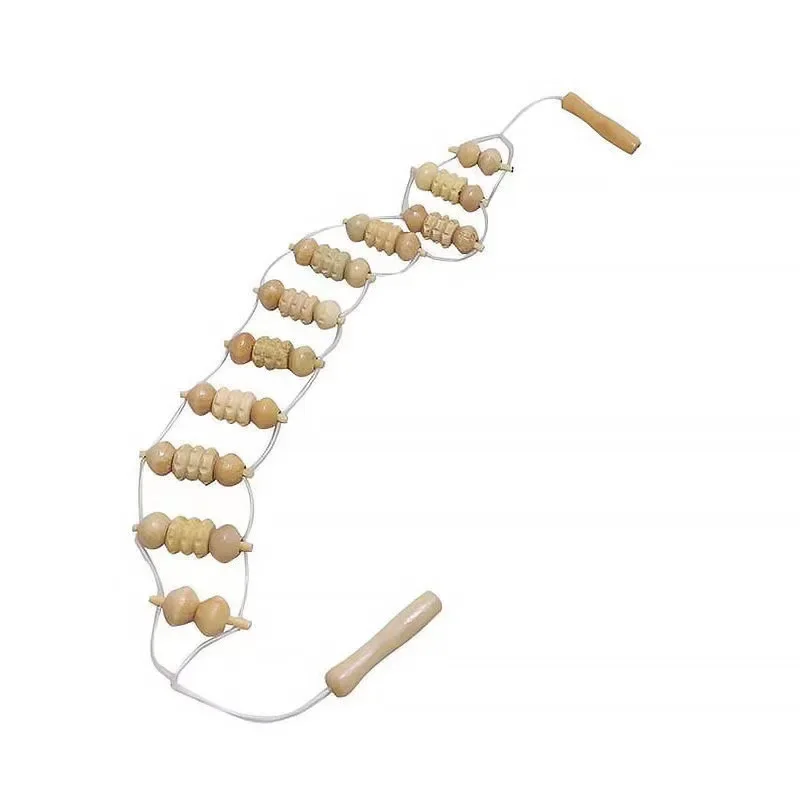 

Body Back Massage Roller Wheel Wooden Massager Wooden Pulling Relax Muscle Stimulator Relase Back Pain Health Care Tools