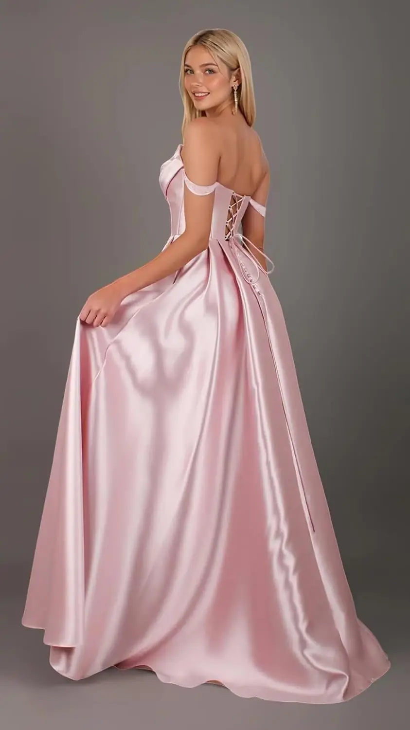 Robe de soirée formelle en Satin pour femmes, épaules dénudées, coupe ajustée, en forme de cœur, avec jupe longue trapèze, sans bretelles