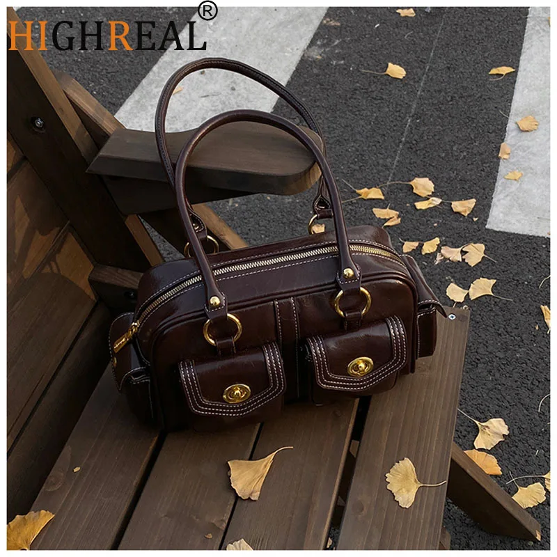 

Women Shoulder Bag New Pillow Tote Bag High Quality Casual Multiple Pockets Handheld Handbag Ladies