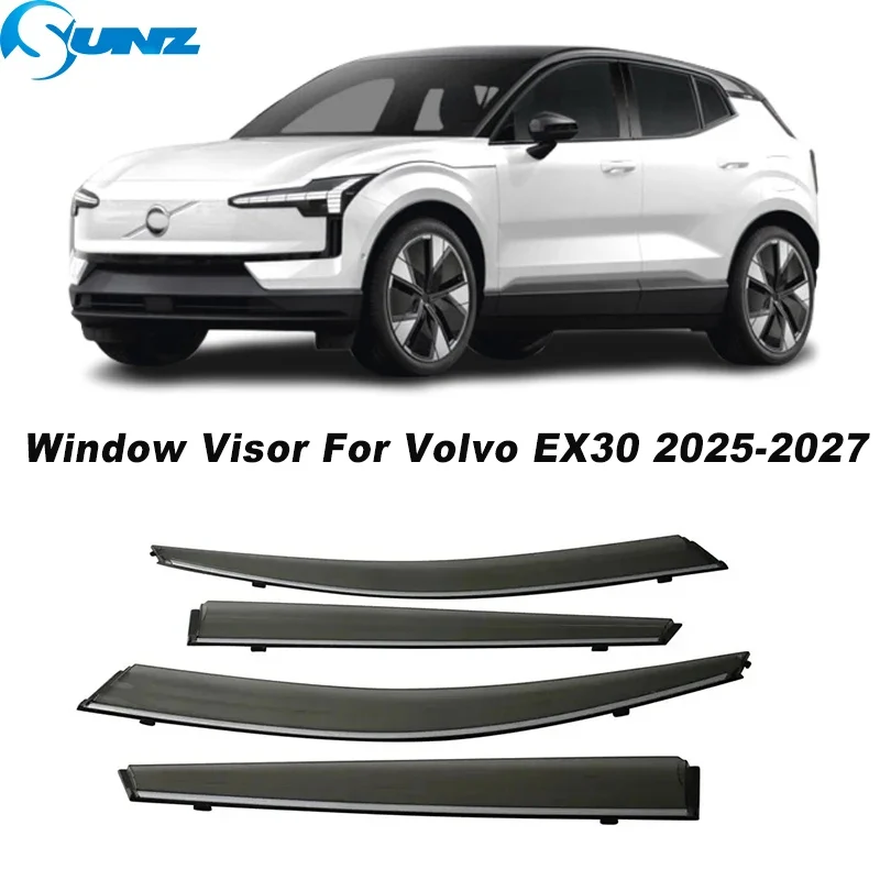 Side Window Deflector For Volvo EX30 2025 2026 2027 Weathershields Door Visor Wind Sun Rain Snow Wind Guards
