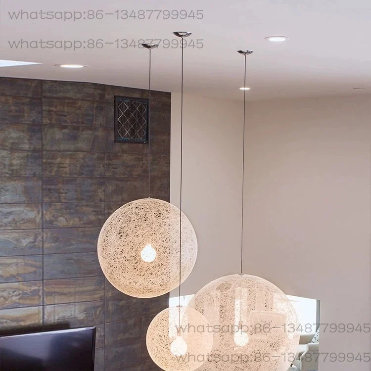 

Dutch Moooi Rattan Hemp Chandelier Designer Villa Bedroom Restaurant Bar Cafe Stairs Art Lights