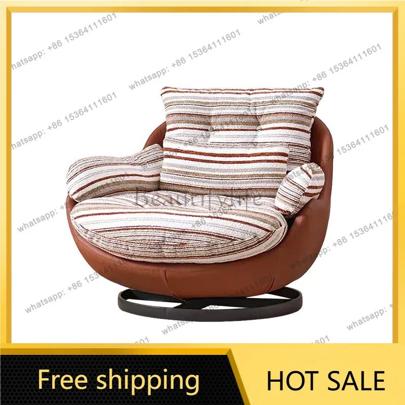 PG Rotating Single Sofa Chair Italian Minimalist High-End Leisure Lounge Bedroom Lazy Sofa Single Chair
