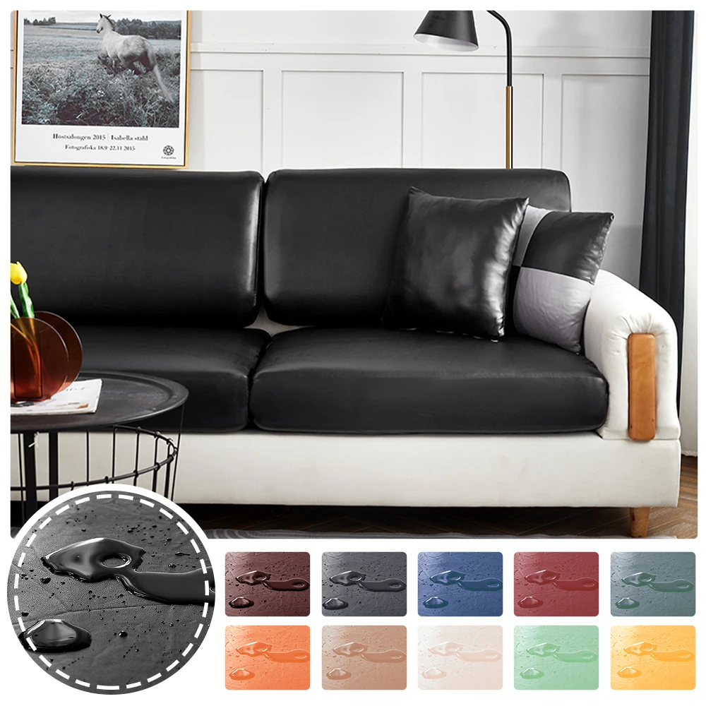 

Waterproof PU Leather Sofa Cushion Cover for Living Room Furniture Protector Stretch L-shaped Corner Armchair Sofa Slipcovers