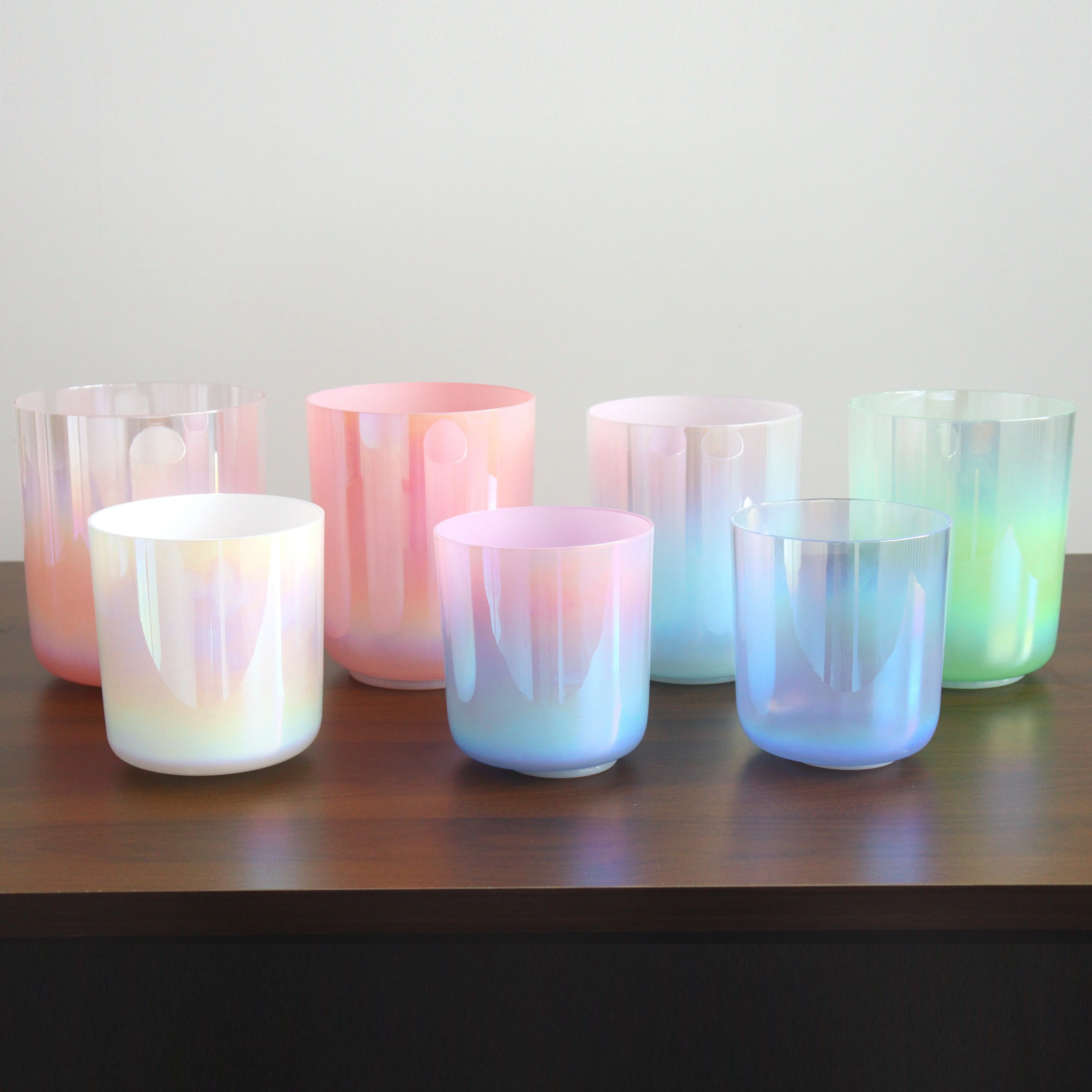 432 هرتز أورورا اللون سبعة الشاكرات الخيمياء وعاء كريستال مع الملحقات وحقيبة #3