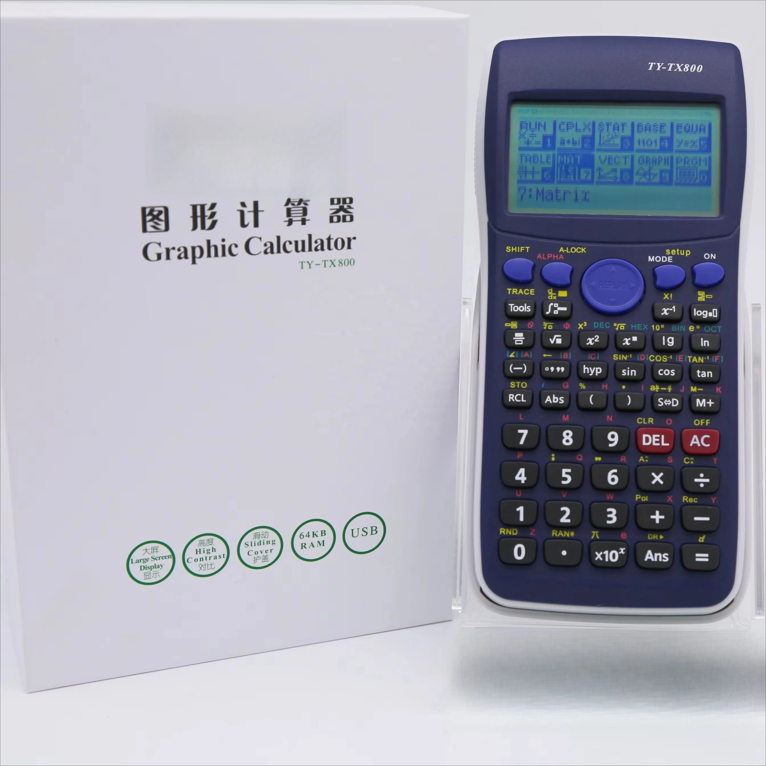Graphic Calculator TY-TX-800 Multifunctional Student Scientific Calculator Programmable Graphing Calculator