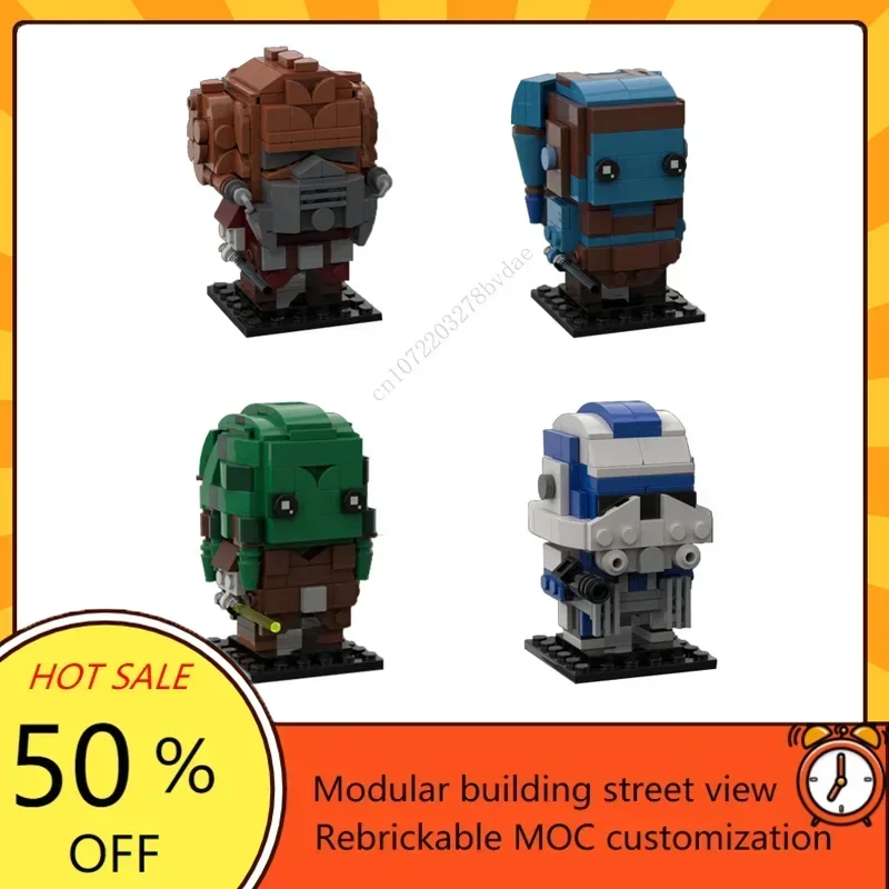 

MOC классический знаменитый персонаж фильма Старший, Воин, Мастер, Солдат Brickheadz строительные блоки фигурки героев мультфильмов игрушки праздничные подарки