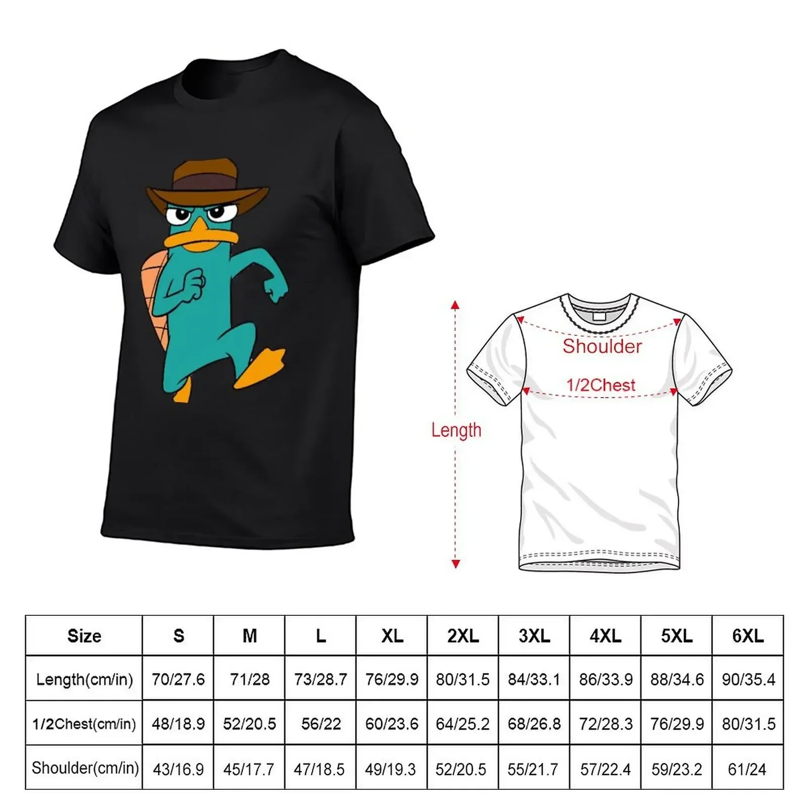 Agent Pperry the platypus T-Shirt plus sizes boys whites mens shirts graphic tee