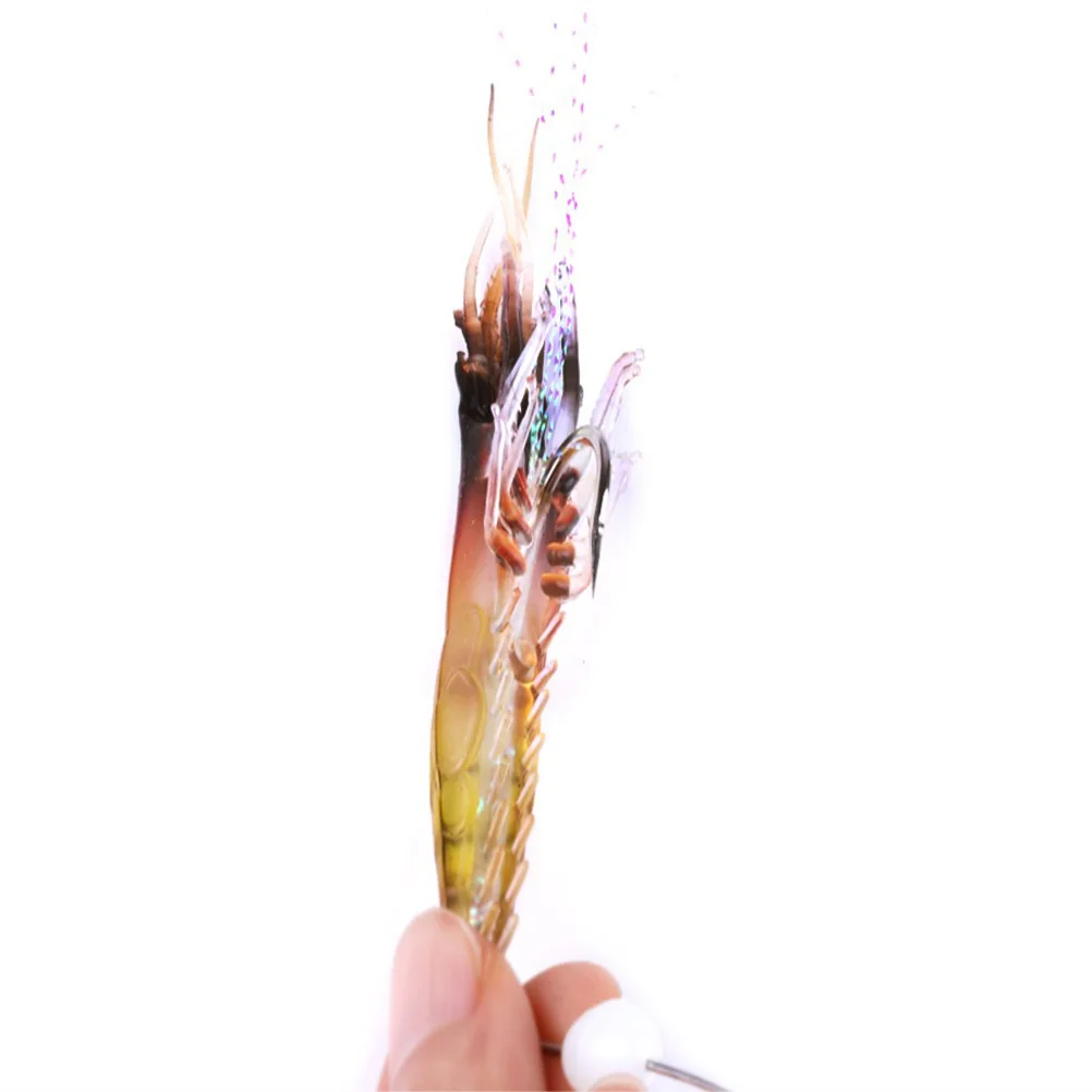 

3Pcs Simulation Shrimp Luminous Fishing Bait High Strength Hooks Artificial Lures Tackle Gear Set
