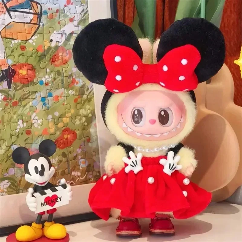 15 17 centimetri Per Labubu Bambola Disney Pippo Tigro Winnie Mickey Minnie Mouse Vestito Vestiti Peluche Punto Cosplay Accessori di Abbigliamento