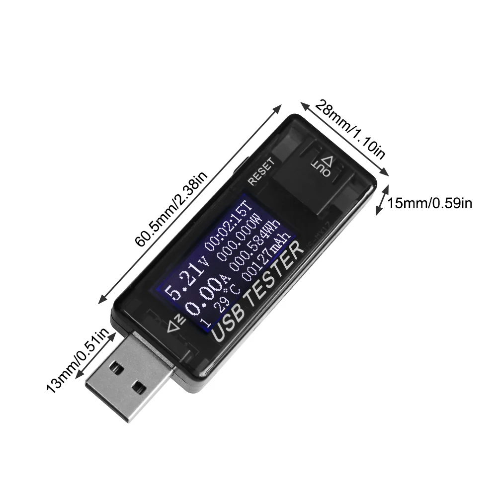 USB Tester DC Power Meter 4V-30V Digital Voltmeter Voltimetro Volt Meter Power Bank Wattmeter Voltage Tester Doctor Detector