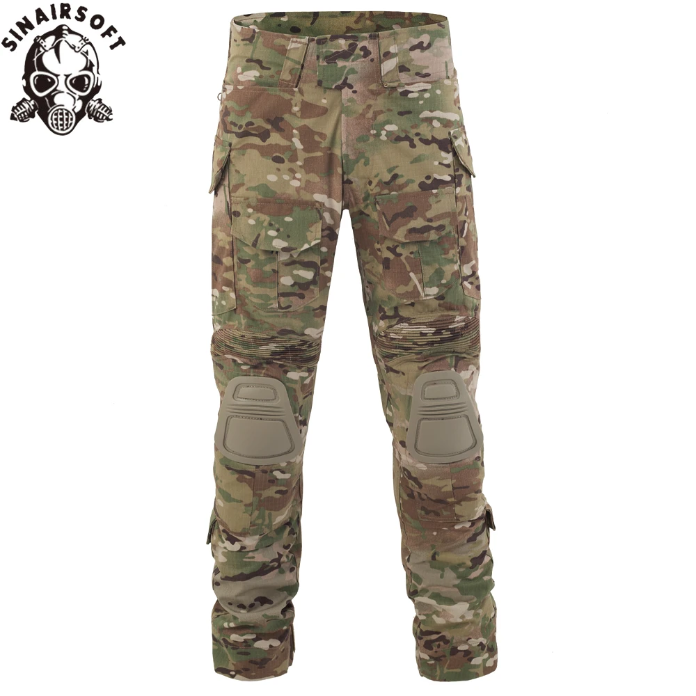 SINAIRSOFT G3 Combat Pants with Knee Pads Tactico Trousers MC gen3 Outdoor Hunting Camouflage