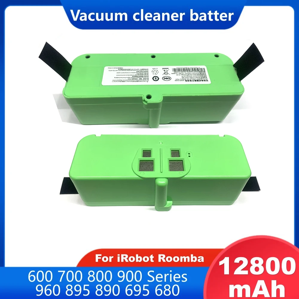 

[High Capacity] 12800mAh Lithium Battery For iRobot Roomba Cleaner 900 800 700 600 Series 960 980 981 965 895 545 660 690 680