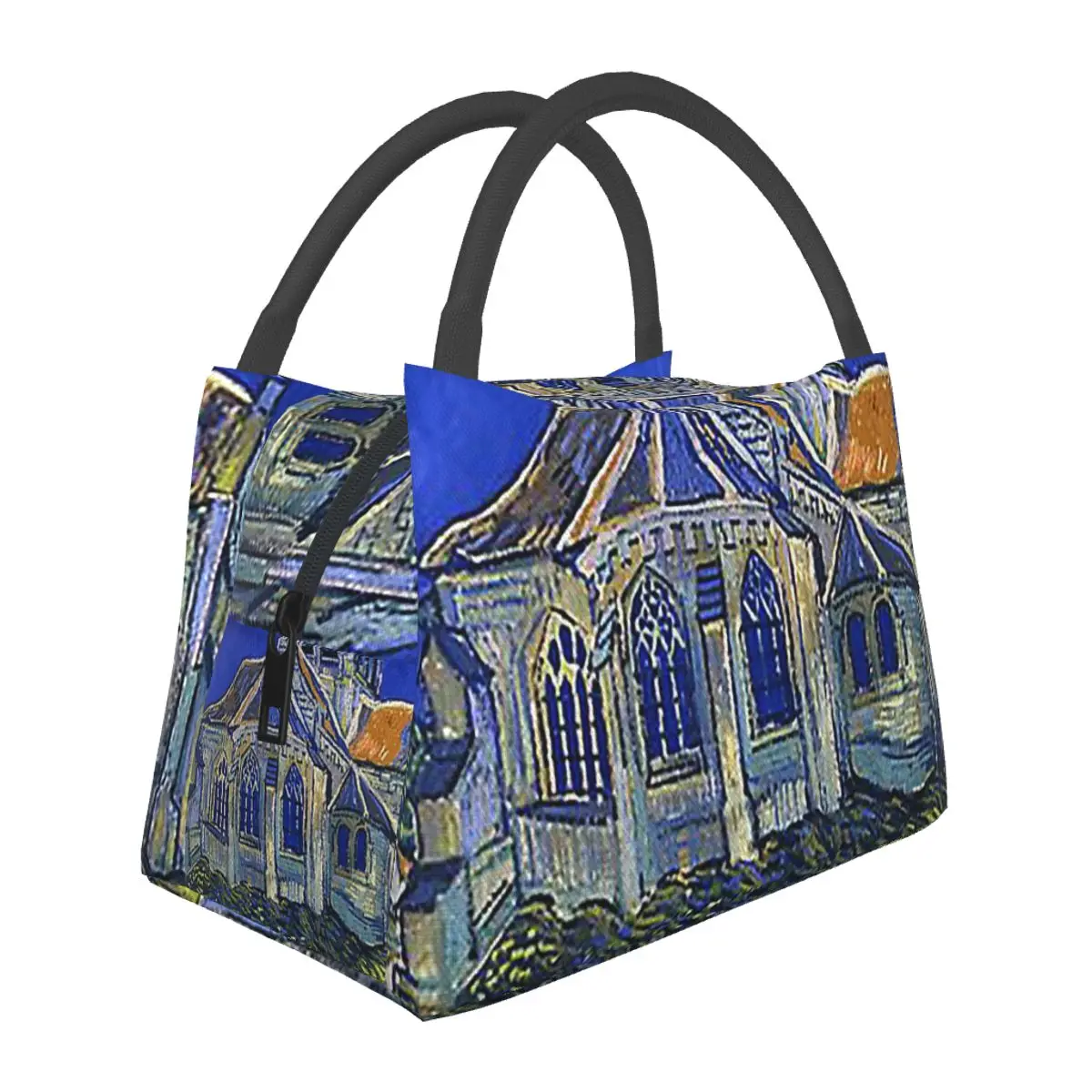 Van Gogh The Church In Auvers Sur Oise, 1890 Lunch Bags Bento Box Lunch Tote Picnic Bags Cooler Thermal Bag for Woman Travel