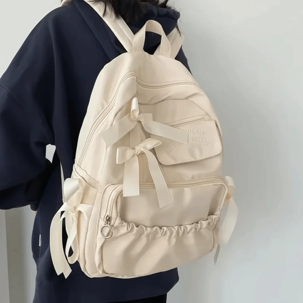 

Рюкзак-бананка из холщовой ткани Sweet Canvas, большой вместимости, в студенческом стиле, для колледжа, школьный ранец, сумка для хранения, холщовая сумка через плечо в стиле Харадзюку для студентов