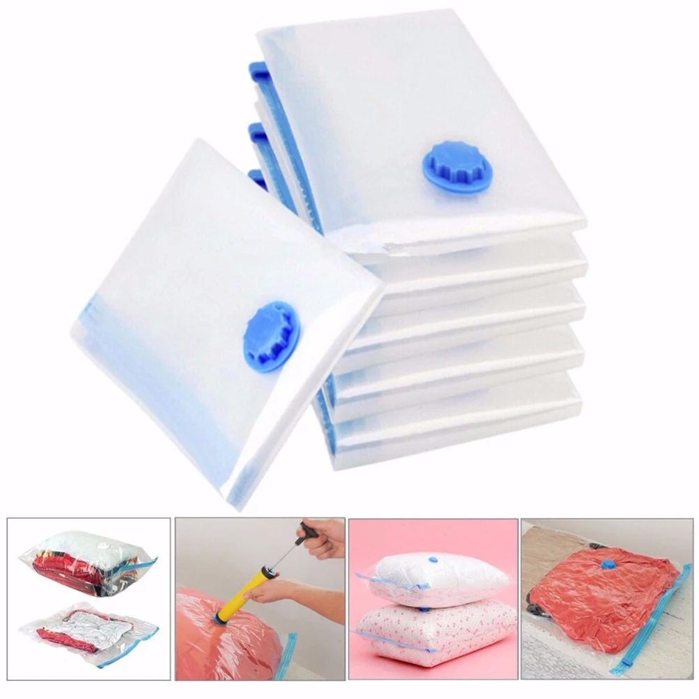 Vacuum Storage Bags for Clothes with Electronic Pump Foldable Compressed Organizer Vacuum Seal Bag Clothing Storage Saving Space