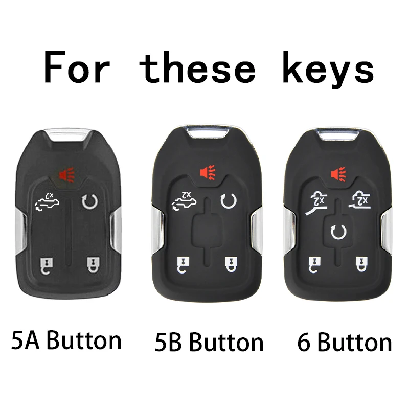 TPU Car Key Cover Case Shell for GMC Terrain Acadia YUKON XL Sierra Chevrover Case Fob Keychain Accessories Auto Accessories