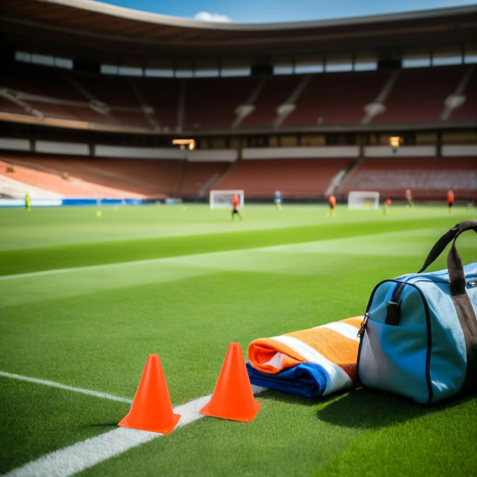 

6 pcs 18Cm Football Soccer Training Cones Hard Plastic Sports Obstacles For Kids Playground Dog Horse Training Mark Boundaries