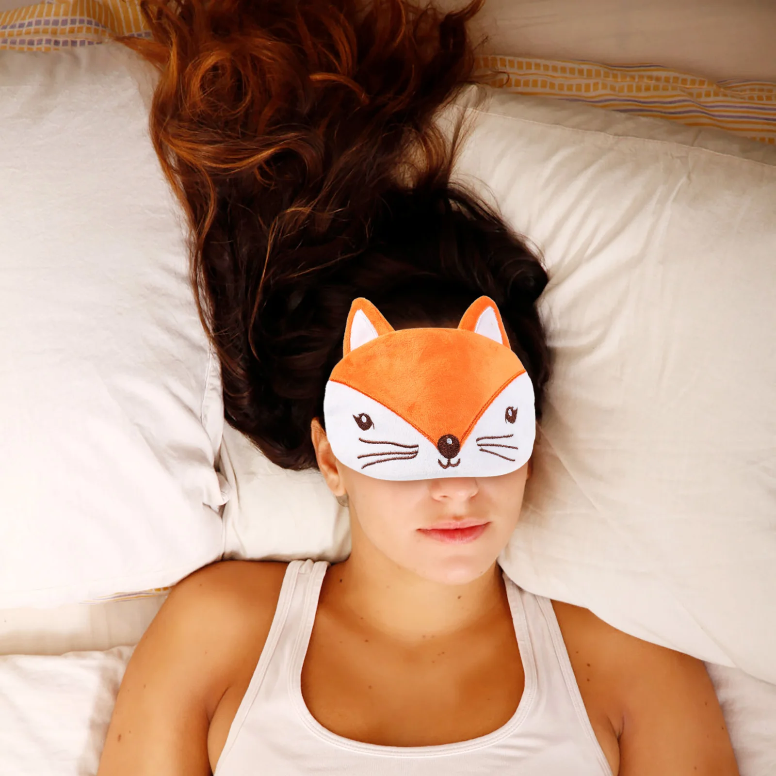 

2Pcs Comfortable Sleep Mask Premium Breathable Material Soft Adjustable Strap for Office Students Home Use Lovely Animal Design